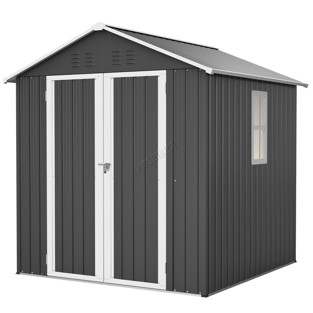 BIRCHTREE Garden Shed Metal With Window