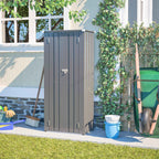 BIRCHTREE Metal Garden Storage Box Weatherproof Cabinet with Shelves