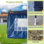 BIRCHTREE Gazebo PE 3x3m Tent With 4 Walls Canopy
