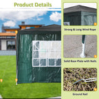BIRCHTREE Gazebo PE 3x3m Tent With 4 Walls Canopy