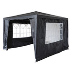 BIRCHTREE Gazebo PE 3x3m Tent With 4 Walls Canopy
