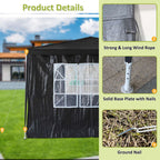 BIRCHTREE Gazebo PE 3x3m Tent With 4 Walls Canopy