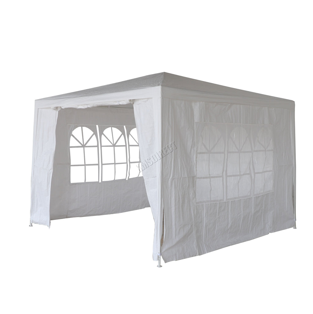 BIRCHTREE Gazebo PE 3x3m Tent With 4 Walls Canopy