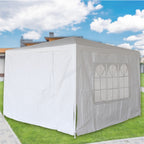 BIRCHTREE Gazebo PE 3x3m Tent With 4 Walls Canopy