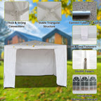 BIRCHTREE Gazebo PE 3x3m Tent With 4 Walls Canopy