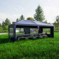 BIRCHTREE Gazebo PE 3x6m Tent With 6 Walls Canopy