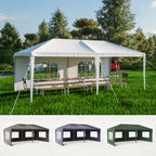 BIRCHTREE Gazebo PE 3x6m Tent With 6 Walls Canopy