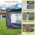 BIRCHTREE Gazebo PE 3x6m Tent With 6 Walls Canopy