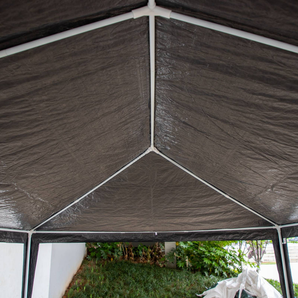 BIRCHTREE Gazebo PE 3x6m Tent With 6 Walls Canopy