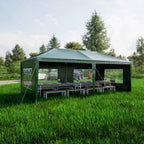 BIRCHTREE Gazebo PE 3x6m Tent With 6 Walls Canopy