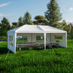 BIRCHTREE Gazebo PE 3x6m Tent With 6 Walls Canopy