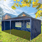 BIRCHTREE Gazebo PE 3x6m Tent With 6 Walls Canopy