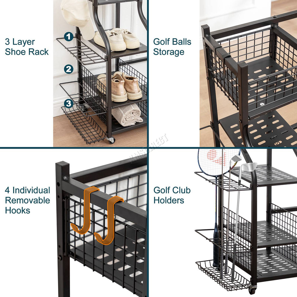 WestWood Golf Storage Rack Extra Large Black