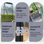 BIRCHTREE Garden Polycarbonate Greenhouse Walk-In Aluminium Frame