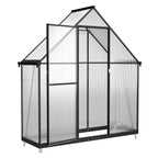 BIRCHTREE Garden Polycarbonate Greenhouse Walk-In Aluminium Frame