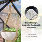 BIRCHTREE Garden Polycarbonate Greenhouse Walk-In Aluminium Frame