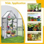 BIRCHTREE Greenhouse Wooden Frame G01 Grey