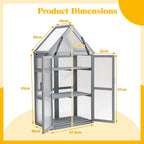 BIRCHTREE Greenhouse Wooden Frame G01 Grey