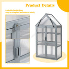 BIRCHTREE Greenhouse Wooden Frame G01 Grey
