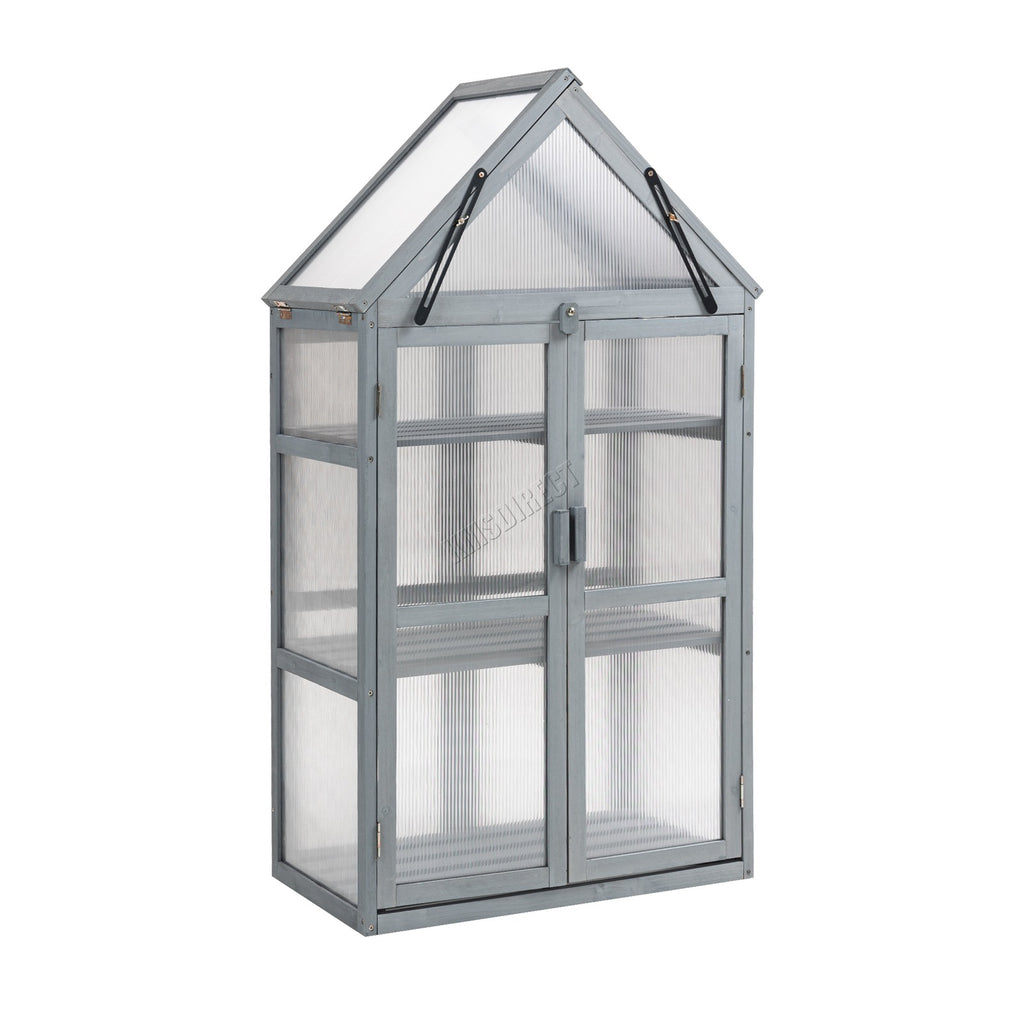 BIRCHTREE Greenhouse Wooden Frame G01 Grey