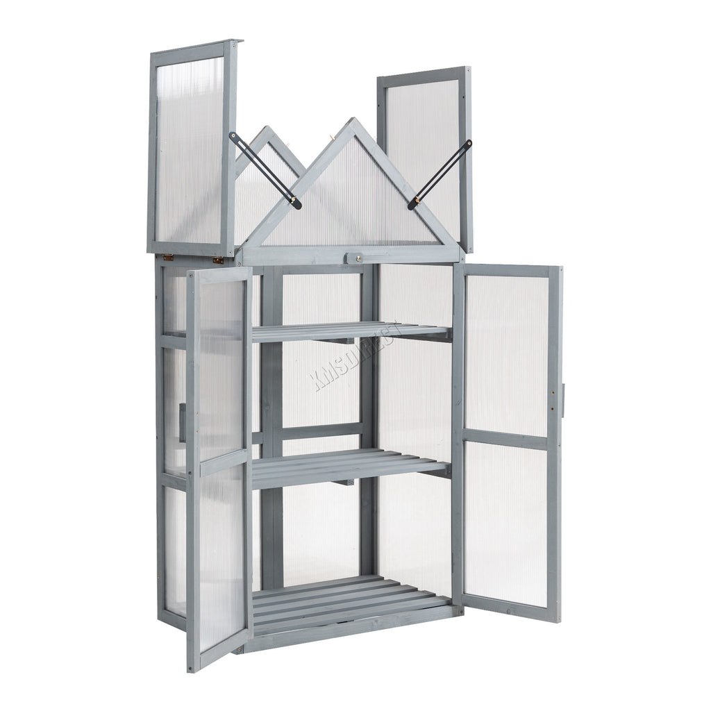 BIRCHTREE Greenhouse Wooden Frame G01 Grey