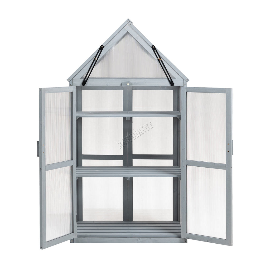 BIRCHTREE Greenhouse Wooden Frame G01 Grey