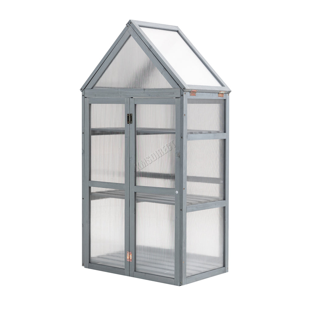 BIRCHTREE Greenhouse Wooden Frame G01 Grey