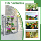 BIRCHTREE Greenhouse Wooden Frame G02 Grey