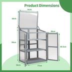 BIRCHTREE Greenhouse Wooden Frame G02 Grey
