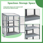 BIRCHTREE Greenhouse Wooden Frame G02 Grey
