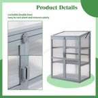 BIRCHTREE Greenhouse Wooden Frame G02 Grey