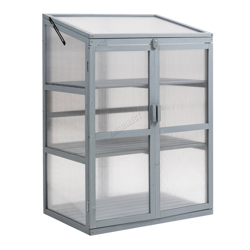 BIRCHTREE Greenhouse Wooden Frame G02 Grey