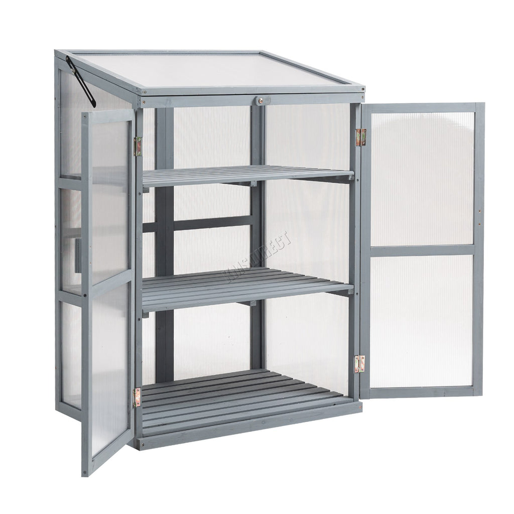 BIRCHTREE Greenhouse Wooden Frame G02 Grey