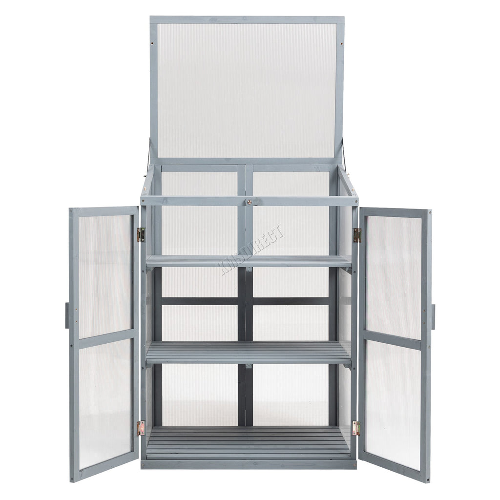 BIRCHTREE Greenhouse Wooden Frame G02 Grey