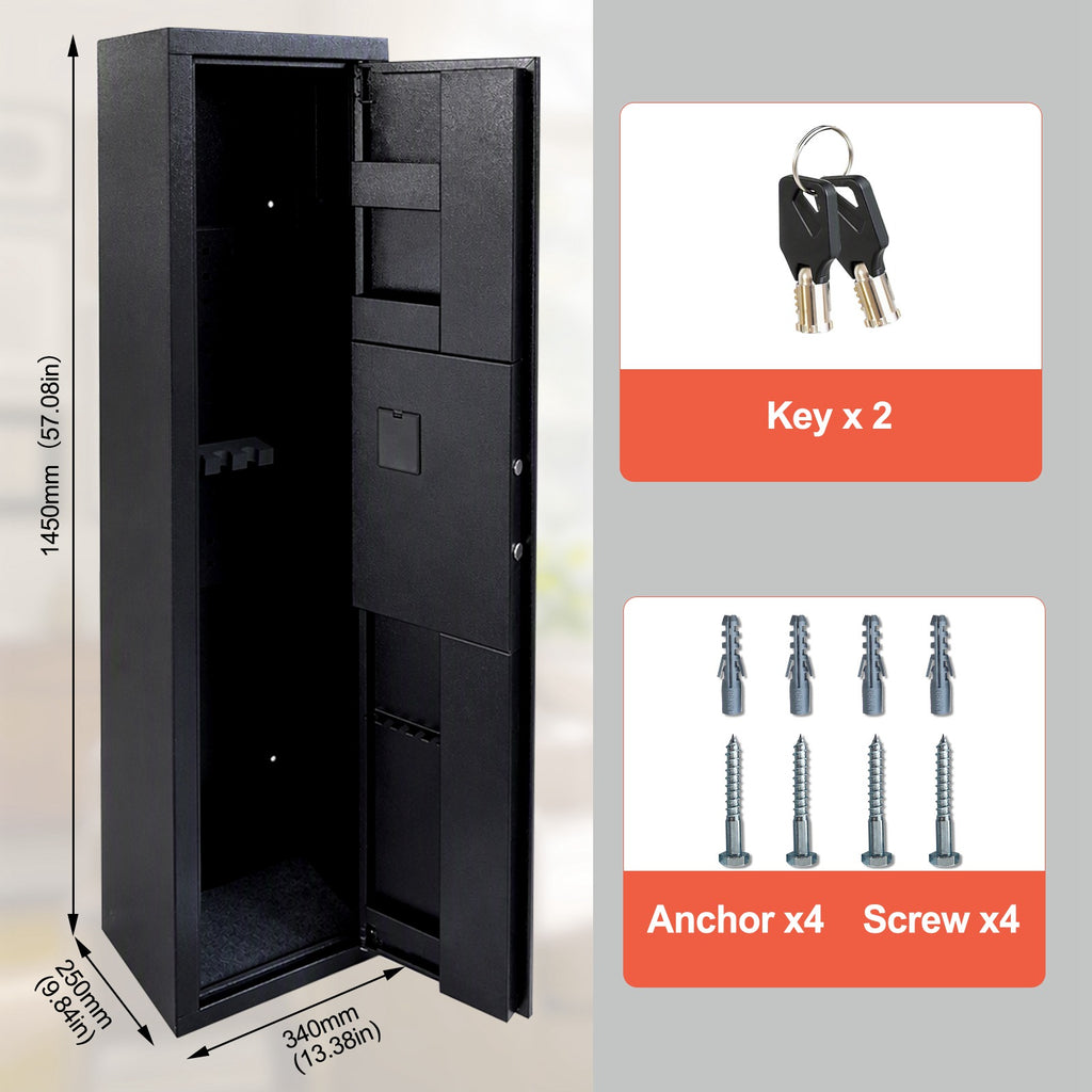 WestWood 5 Gun Cabinet Steel Digital Lock GC03