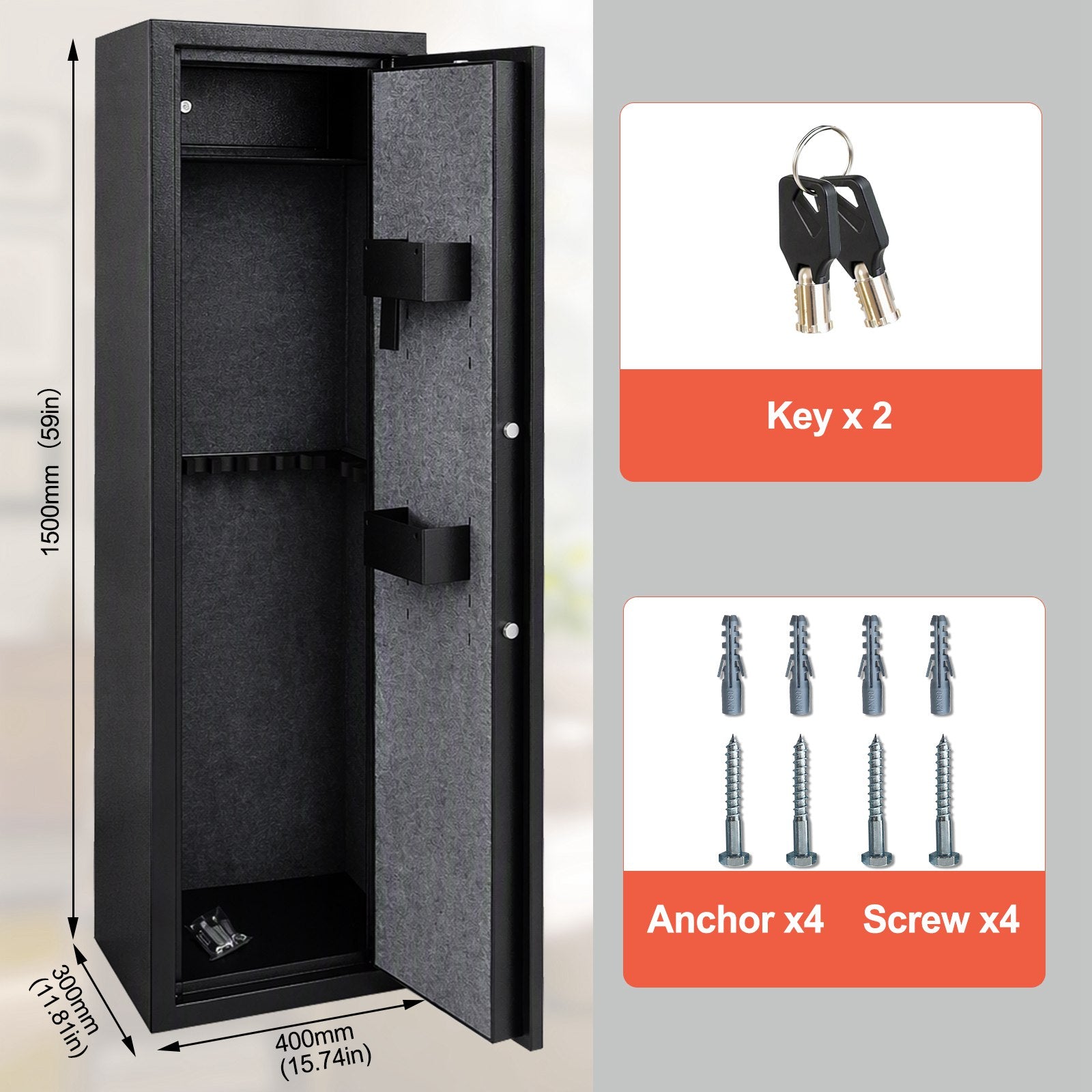 WestWood 8 Gun Cabinet Steel Digital Lock GC04