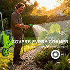 BIRCHTREE Garden Hose Reel Cart Trolley Watering Pipe