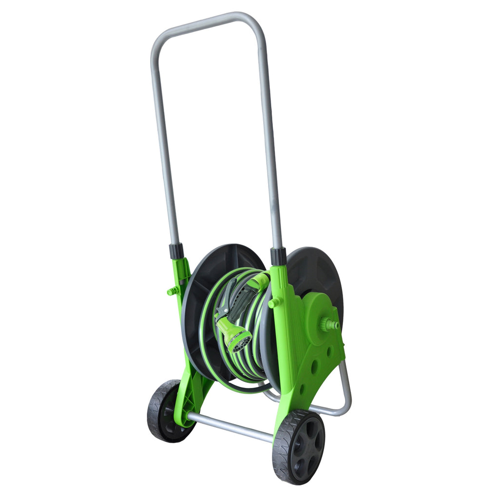 BIRCHTREE Garden Hose Reel Cart Trolley Watering Pipe