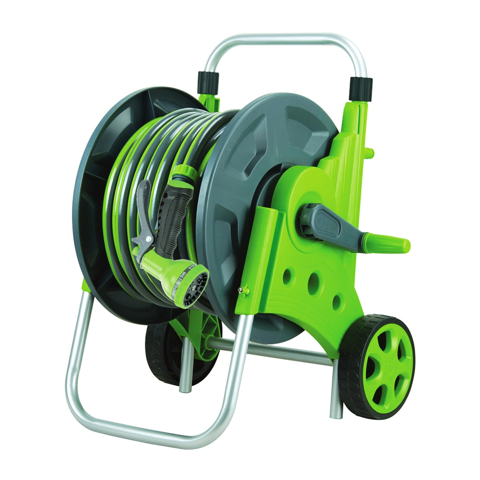 BIRCHTREE Garden Hose Reel Cart Trolley Watering Pipe