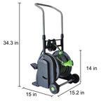 BIRCHTREE Garden Hose Reel Cart Trolley Watering Pipe