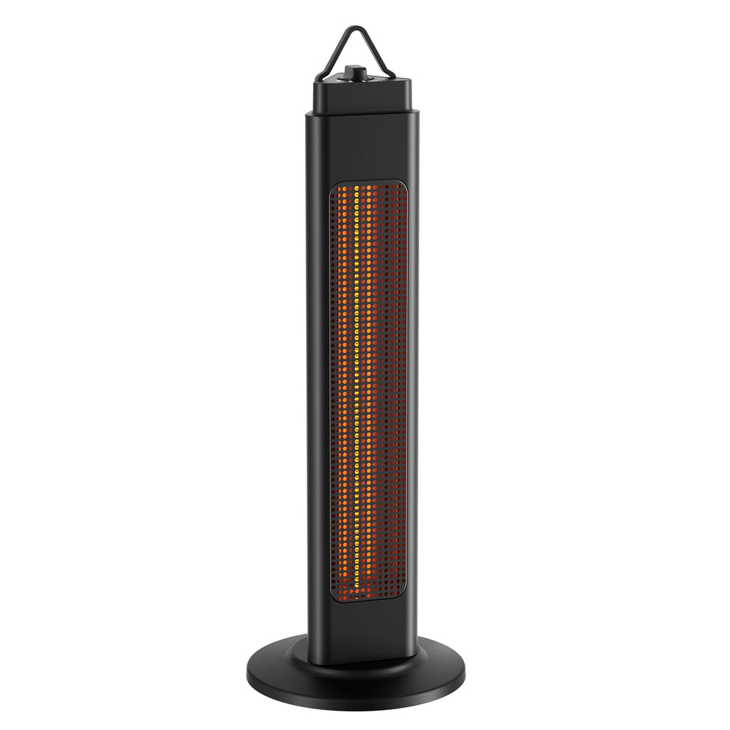 HEATSURE 1200W Carbon Fibre Infrared Heater, Black