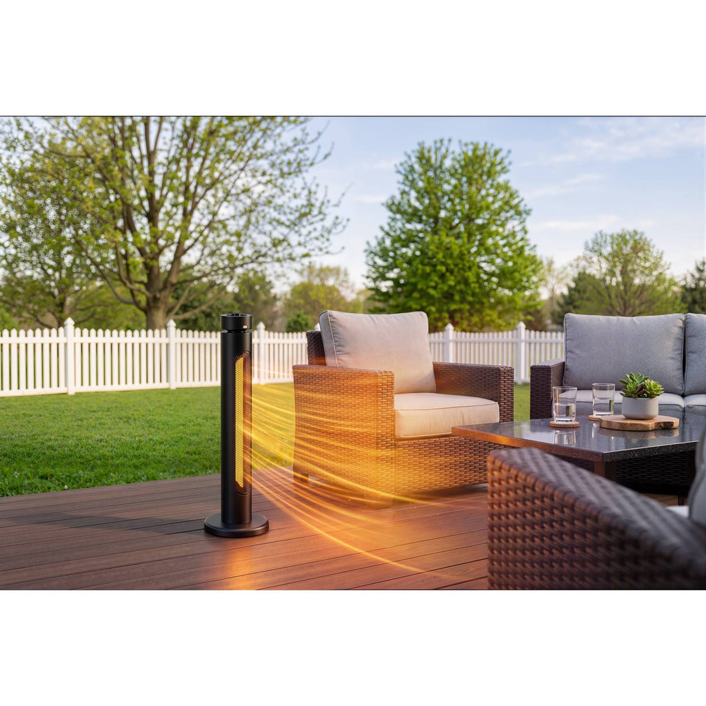 HEATSURE 1500W Portable Infrared Patio Heater Golden Carbon Fiber