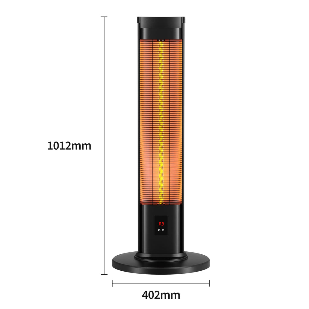 HEATSURE 2000W Carbon Fibre Infrared Heater with Remote