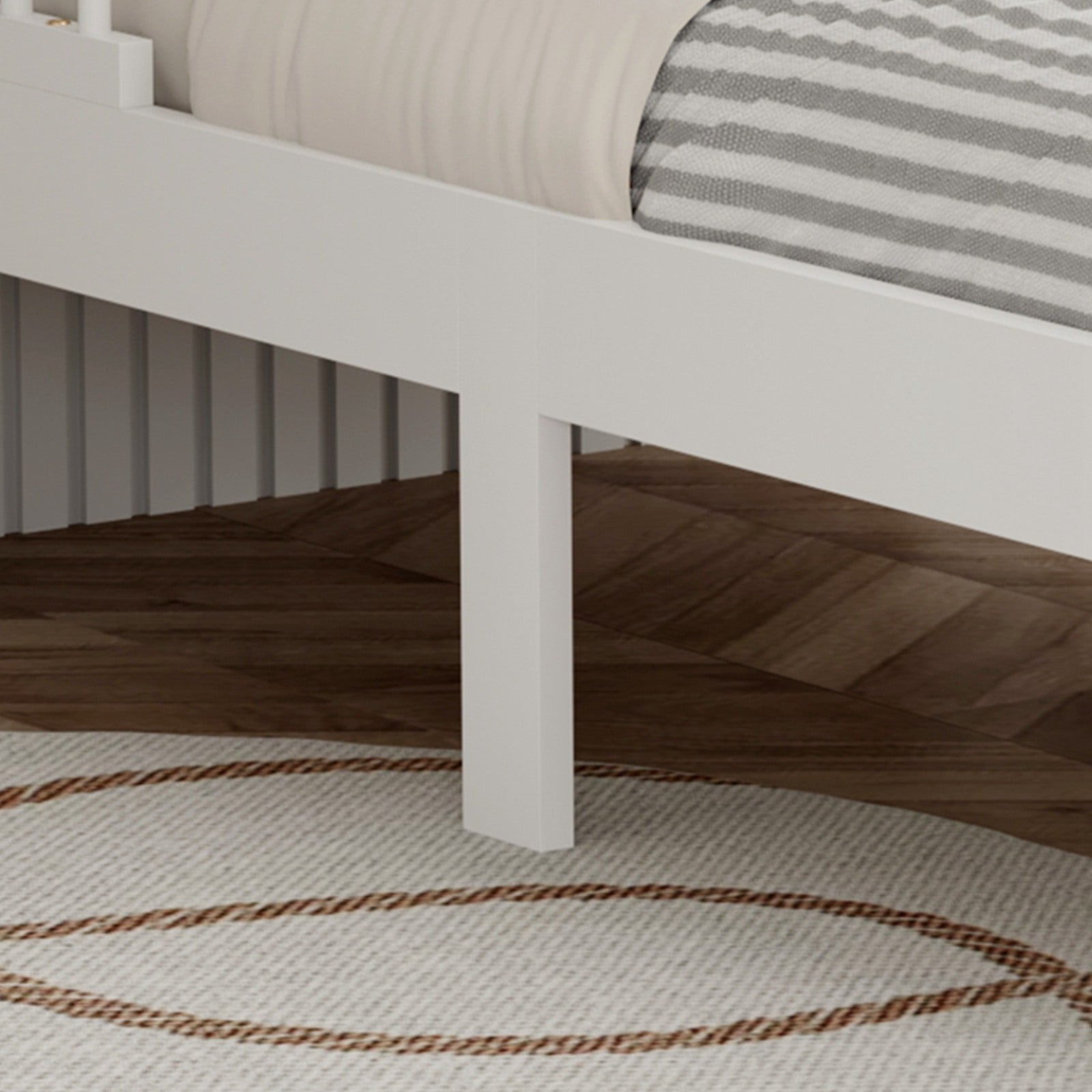 WestWood Wooden Junior Bed Frame Only with Bed Rail Guard 01