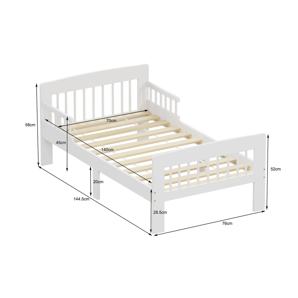 WestWood Wooden Junior Bed Frame Only with Bed Rail Guard 01