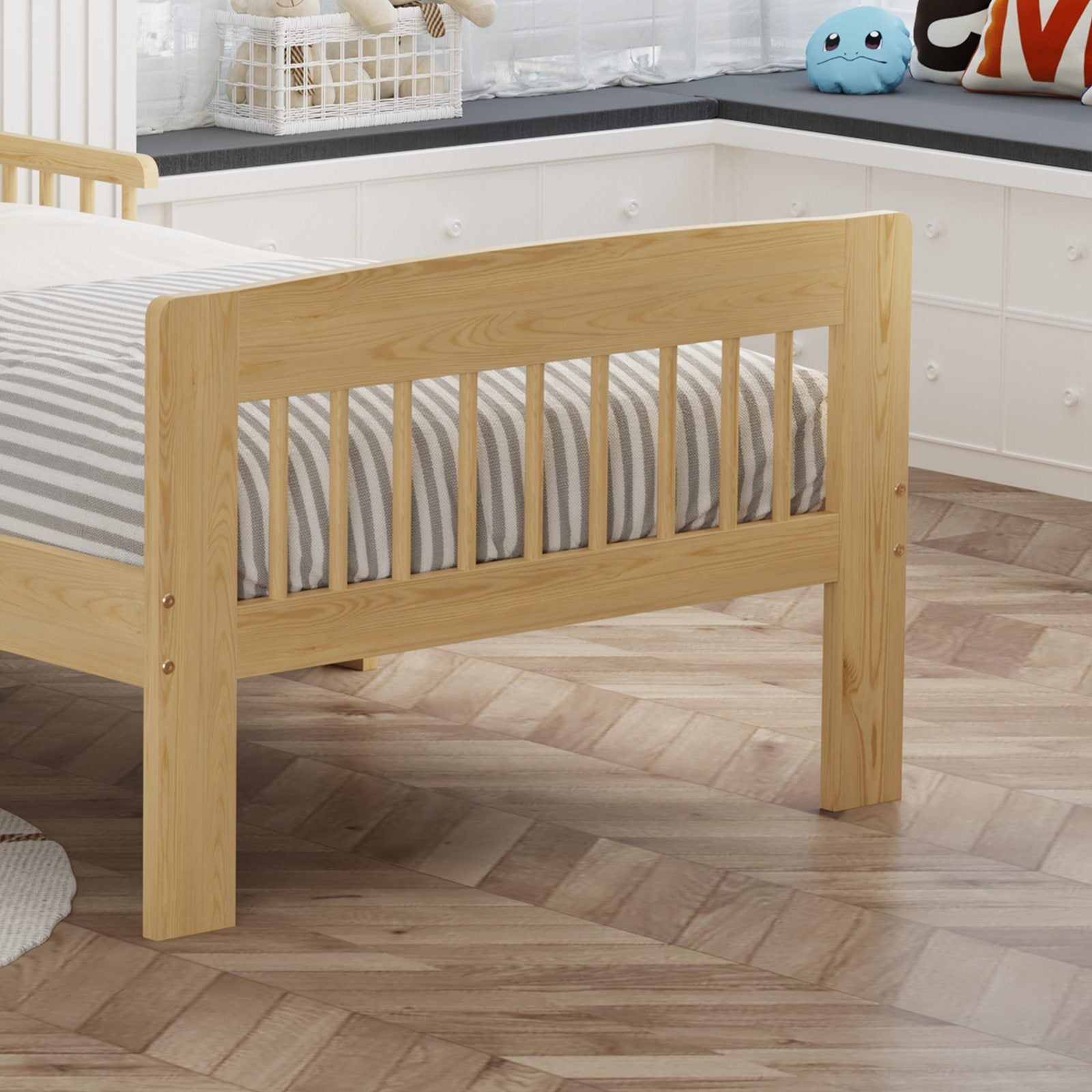 WestWood Wooden Junior Bed Frame Only with Bed Rail Guard 01