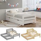 WestWood Wooden Junior Bed Frame Only with Storage Drawer 02
