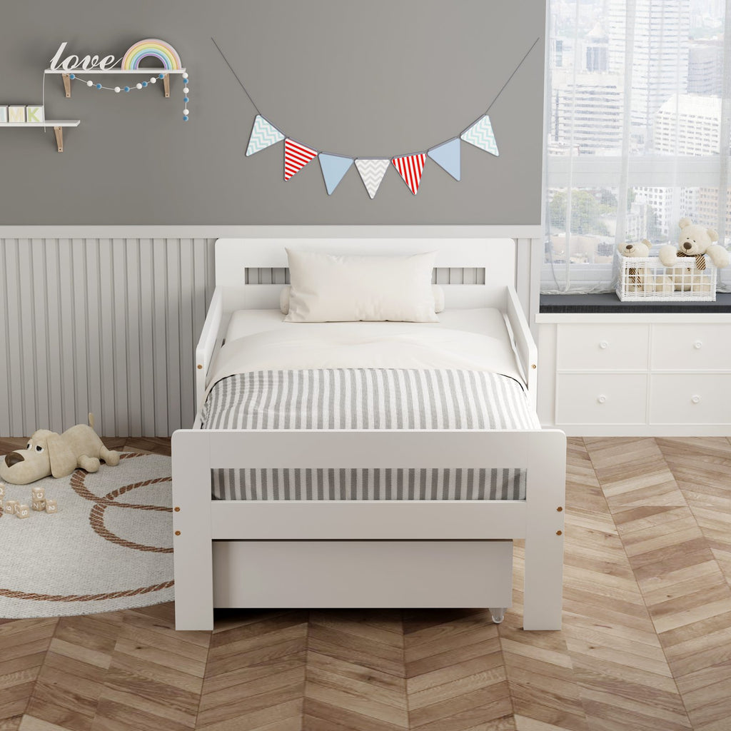 WestWood Wooden Junior Bed Frame Only with Storage Drawer 02