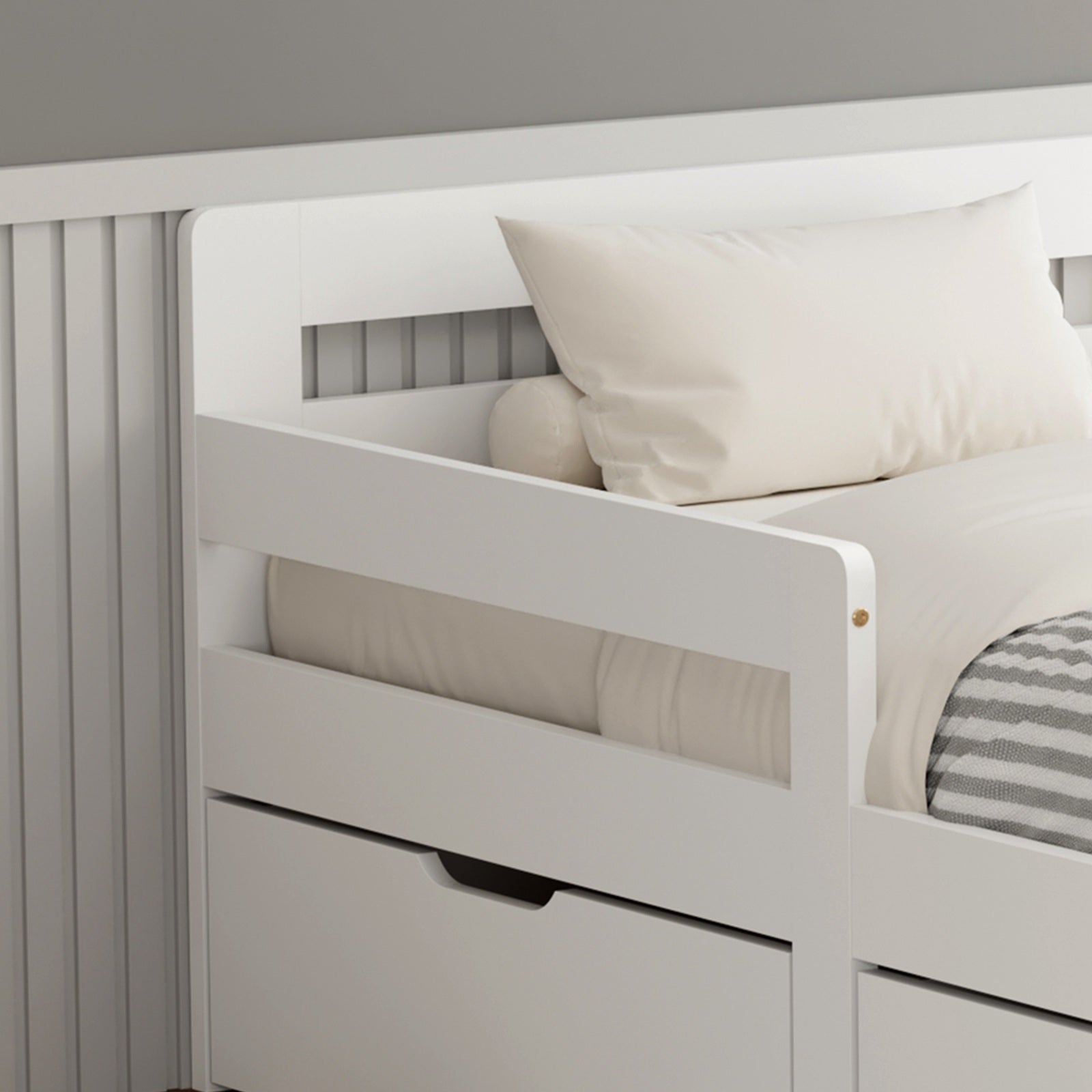 WestWood Wooden Junior Bed Frame Only with Storage Drawer 02