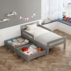 WestWood Wooden Junior Bed Frame Only with Storage Drawer 02